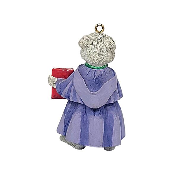 Vtg 1994 House Of Loyd School Teacher Mouse with Basket Glasses Ornament DCI - Picture 3 of 6